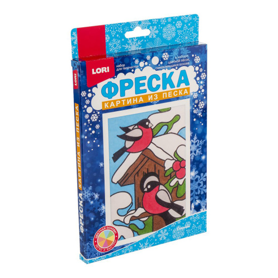 Фреска из песка Снегири Lori Пз/ф-039