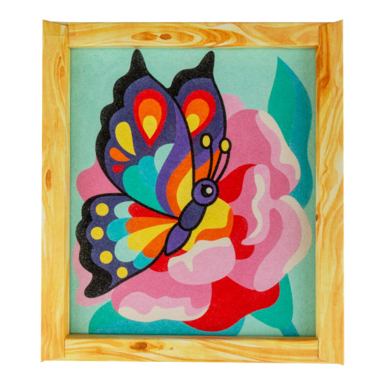 Фреска из песка Бабочка рамка, 14 цветов Lori Кп-056
