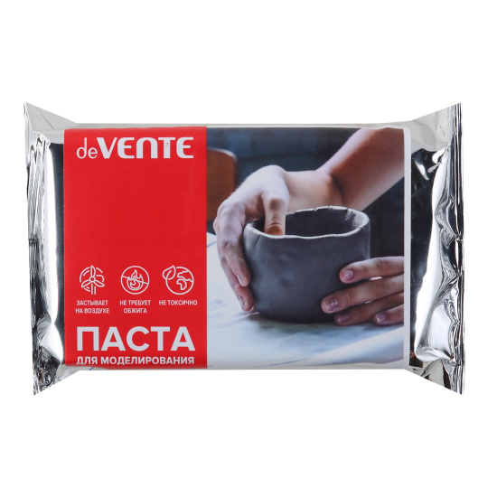 Паста для моделирования, 500 гр, самозатвердевающаяся, цвет серый, deVENTE, 8042427