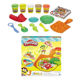 Масса для лепки 5цв по 56гр 10детал Play-Doh Пицца В1856 зел, желт, бел, красн, корич