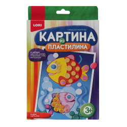 Раскраска пластилином Картина Рыбки Пз/Пл-005
