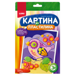 Раскраска пластилином Картина Птичка Пз/Пл-008
