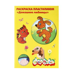 Раскраска пластилином А4 Домашние любимцы Каляка Маляка РПКМ04-ДЛ