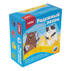 Песок для лепки Радужный песок 4 цвета, 560гр Lori Пт-004