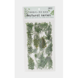 Наклейки 6 листов, 12*16,5 см, ПЭТ-пленка, европодвес, Natural series, КОКОС, 253599