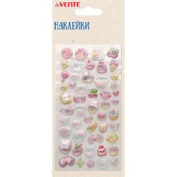 Наклейки эпоксидные ПВХ 9*17,5см deVENTE Котики и лакомства 8132554