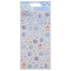 Наклейки, 9*17,5 см, ПВХ, европодвес, Ghost Meow, Ice Cream Party, deVENTE, 8132558