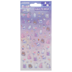 Наклейки, 9*17,5 см, ПВХ, европодвес, Ghost Meow, Popcorn Party, deVENTE, 8132556