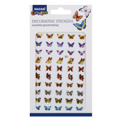 Наклейки, 9,3*16,5 см, ПВХ, европодвес, ассорти 8 видов, Mazari, M-8655