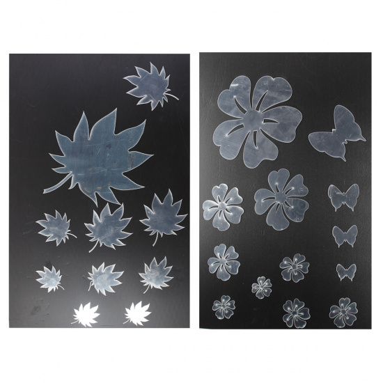 Наклейки Интерьерные 40*60см Цветы и листья Зеркальные TZ 9146/IC003, 004 ассорти 2 вида