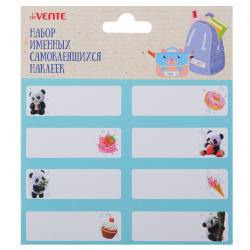 Наклейки именные 8шт deVENTE Yummy Panda 8066515