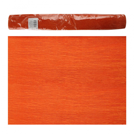 Бумага крепированная 50*250см, 32г/кв.м., флористическая, оранжевый КОКОС Т24395
