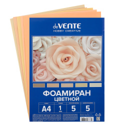 Фоамиран, 20*30 см, 5 листов, 5 цветов, deVENTE, 8112406