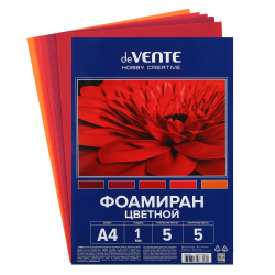 Фоамиран, 20*30 см, 5 листов, 5 цветов, deVENTE, 8112403