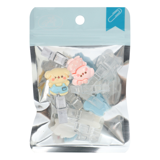 Прищепки пластиковые, набор 6 шт, 4 см, пакет с замком zip-lock, европодвес, Ассорти, КОКОС, 252648