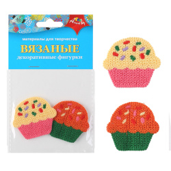 Декор вязаный Капкейки 2шт С3303-03