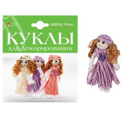 Декор текстильный Куклы №9 3шт 7см 2-550/09