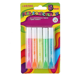 Гель с блестками 5цв 10мл Neon Glue deVENTE 8079801