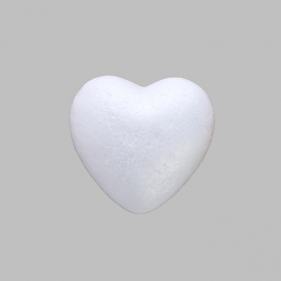 Пенопластовая заготовка Сердце 2 шт, 10 см, цвет белый, европодвес, пакет ОПП КОКОС 180505-437