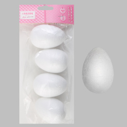 Пенопластовая заготовка, Эллипсы, 4 шт, 80*55 мм, цвет белый, европодвес, пакет орр с европодвесом, deVENTE, 8003910