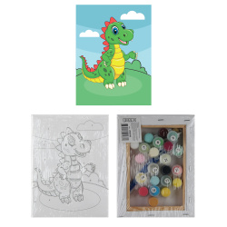 Раскраска по номерам на холсте 15*20 Dino 200760 КОКОС