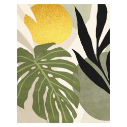 Картина по номерам с поталью 15*20 Molly Тропические листья холст на подрамнике KH1178P