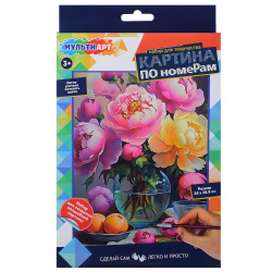 Картина по номерам, 20*28,5 см, картон, MULTI ART, 389858