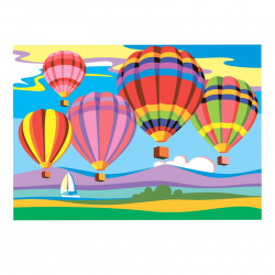 Картина по номерам 20*30 см, картон Воздушные шары Lori Ркн-104