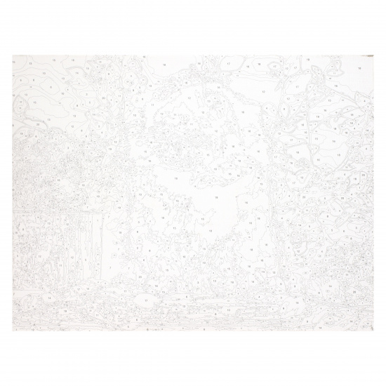 Картина по номерам 30*40 см, холст, на подрамнике Пушистик в осенней листве Рыжий кот ХК-0917