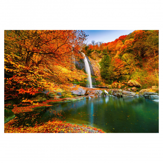 Картина по номерам 30*40 см, холст, на подрамнике Осенний водопад Рыжий кот ХК-6295