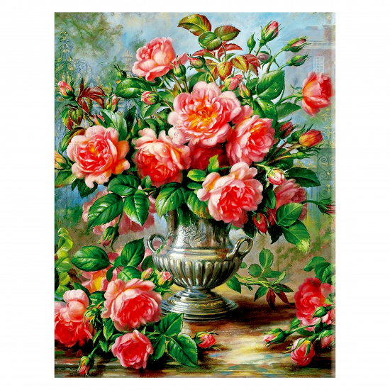 Картина по номерам 30*40 см, холст, на подрамнике Розовый букет КОКОС 170244-MG627