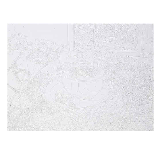 Картина по номерам со светодиодами 30*40 см, холст, на подрамнике Ароматный кофе Фрея PNB/PMDD-187