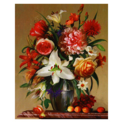 Картина по номерам 40*50 см, холст, на подрамнике Цветы и фрукты Molly KK0846