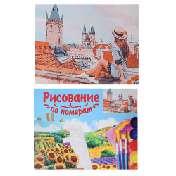 Раскраска по номерам на холсте 40*50 Палитра Осень в лесу Х-5294
