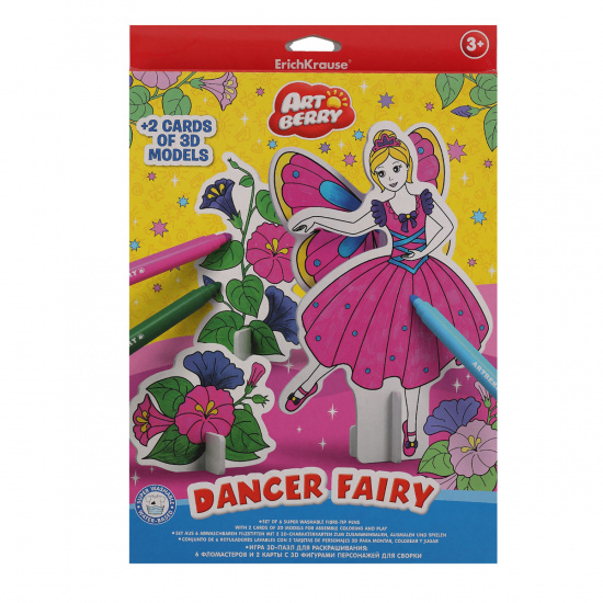 Набор для рисования фломастерами 6цв 20*30см Dancer Fairy 3D Artberry ЕК 37306