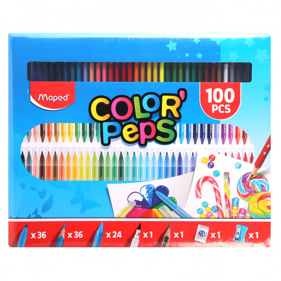 Набор для рисования 100 предметов Colorpeps Kit Maped 907003