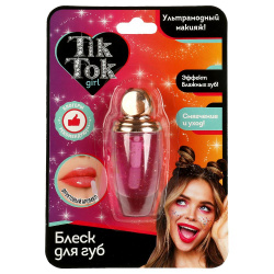 Косметика детская Блеск для губ розовый с фруктовым ароматом 10 мл, европодвес Tik Tok Girl 330874