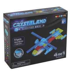 Конструктор пластик светодиодный CRYSTALAND 4 в 1 Вертолет 52дет SM311911