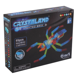 Конструктор пластик светодиодный CRYSTALAND 6 в 1 Паук 83дет SM311921