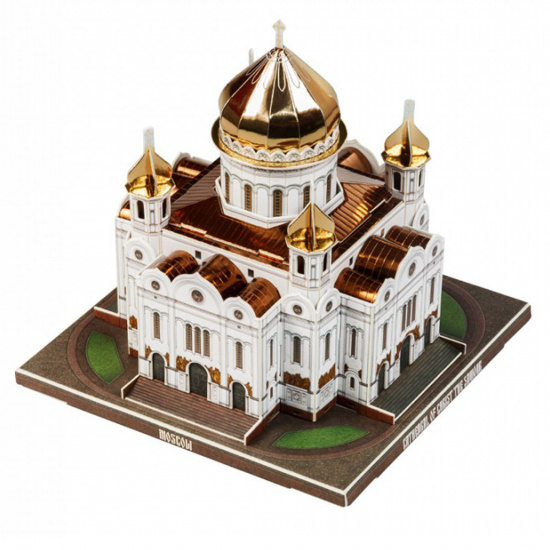 Конструктор картонный 3D Умная бумага Москва в миниатюре Храм Христа Спасителя 532