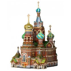 Конструктор картон 3D Архитектурные памятники Масштаб 1/200 Спас на крови 110