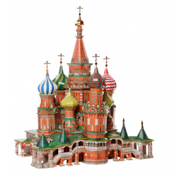Конструктор картон 3D Архитектурные памятники Масштаб 1/150 Собор Василия Блаженного 195