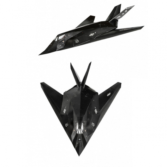 Конструктор картонный 3D Умная бумага  Авиация. Масштаб 1/72. Малозаметный ударный самолет F-117/183
