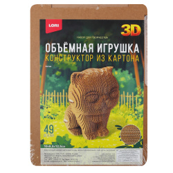 Конструктор, картонный, 49 деталей, Котик, Объемная игрушка, Lori, Нг-002