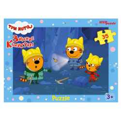 Пазлы 35 элементов 180*270 Step Puzzle Три кота Зимние каникулы 91481