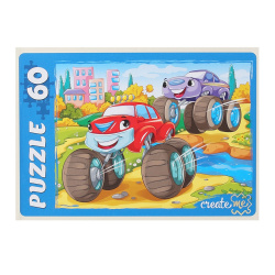 Пазлы 60эл 240*340 Крутые джипы CreateMe ПУ60-0622