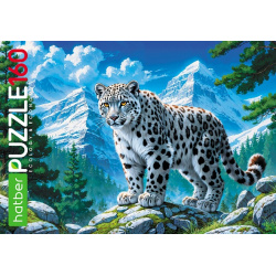 Пазлы, 160 элементов, 220*330 мм, Снежный барс, ECO, Hatber, 160ПЗ4_34629