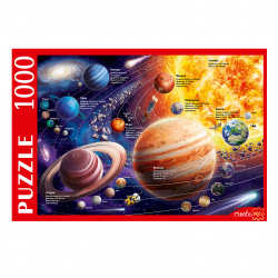 Пазлы 1000 элементов, 470*670 мм Солнечная система Рыжий кот П1000-9845