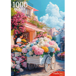Пазлы 1000 элементов 470*670 Рыжий кот CreateMe Цветочная лавка Ф1000-8733