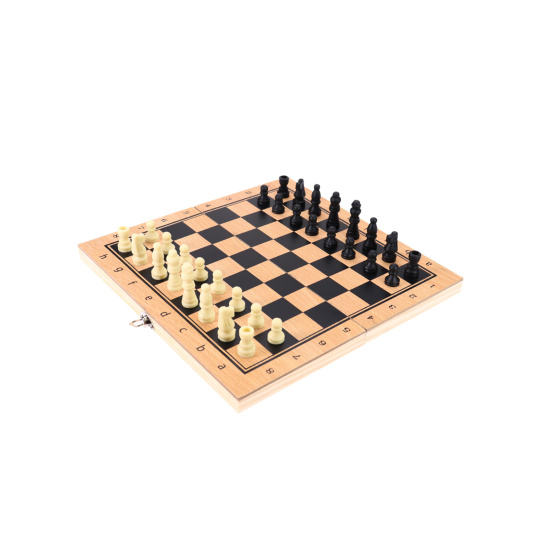 Игра настольная 24*24 см, дерево Шахматы Рыжий кот ИН-7538